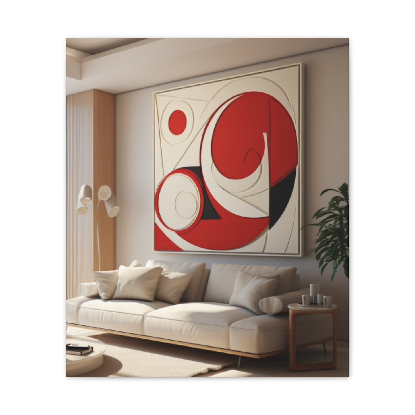 Crimson Elegance: A Symphony of Sophistication Canvas Print