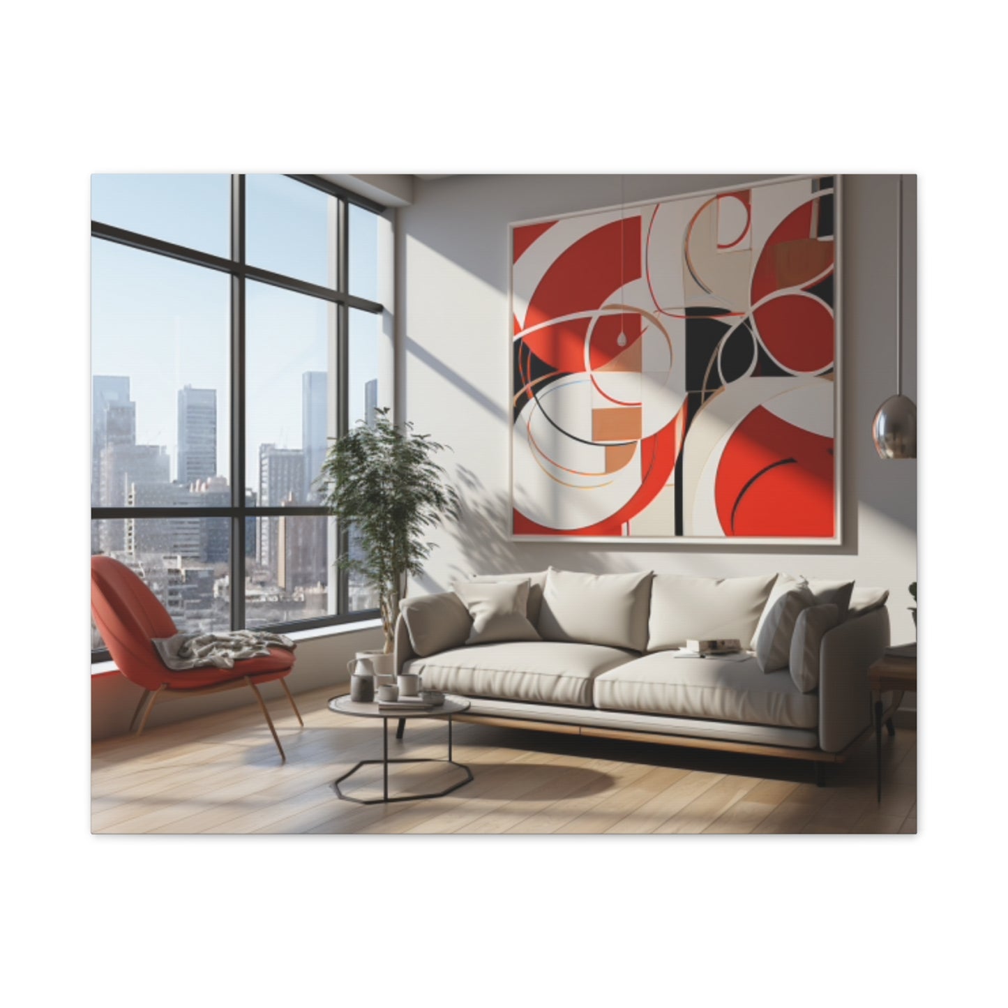 Crimson Elegance: A Symphony of Sophistication Canvas Print