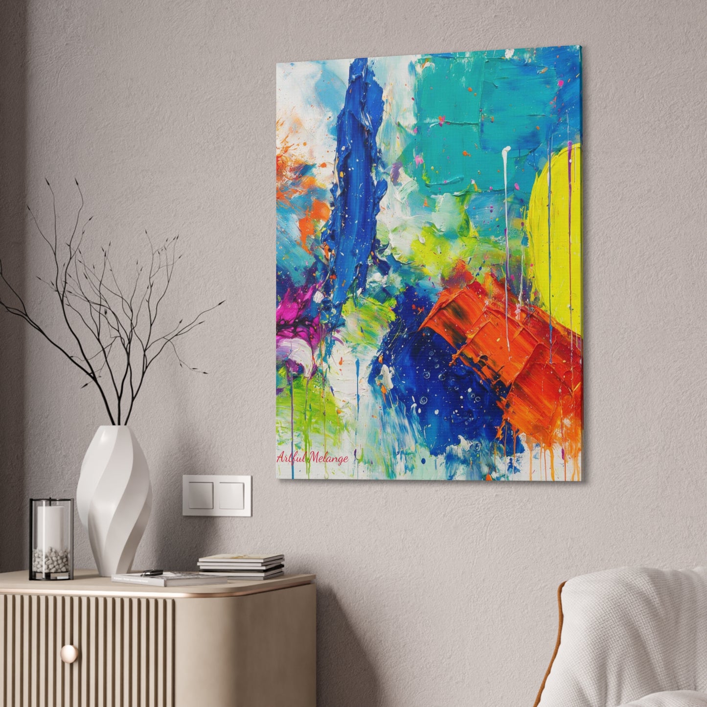 Acrylic Abstract Canvas Print - Richly Textured Artistry