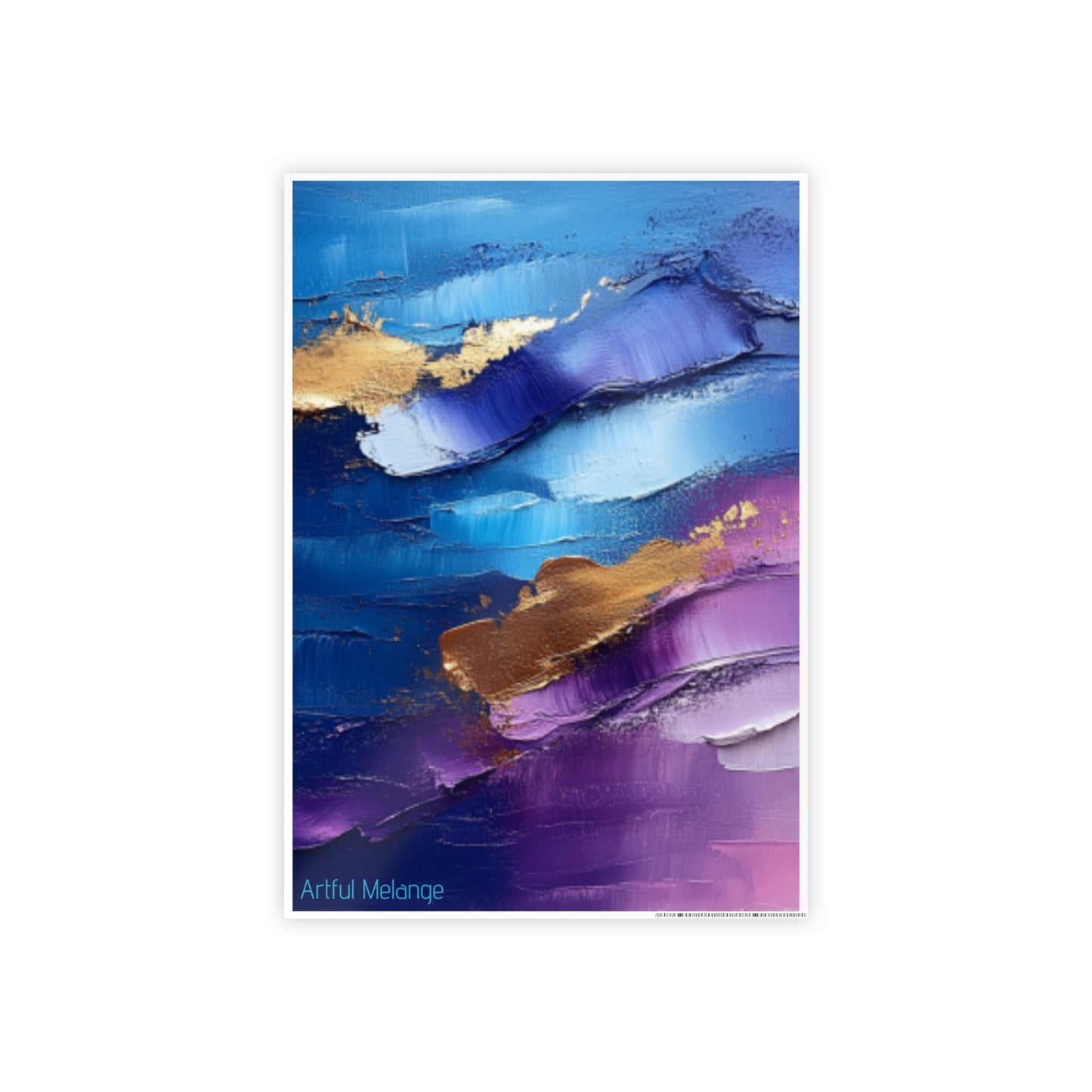 Gleaming Acrylic Abstract Poster: A Spectrum of Colorful Elegance