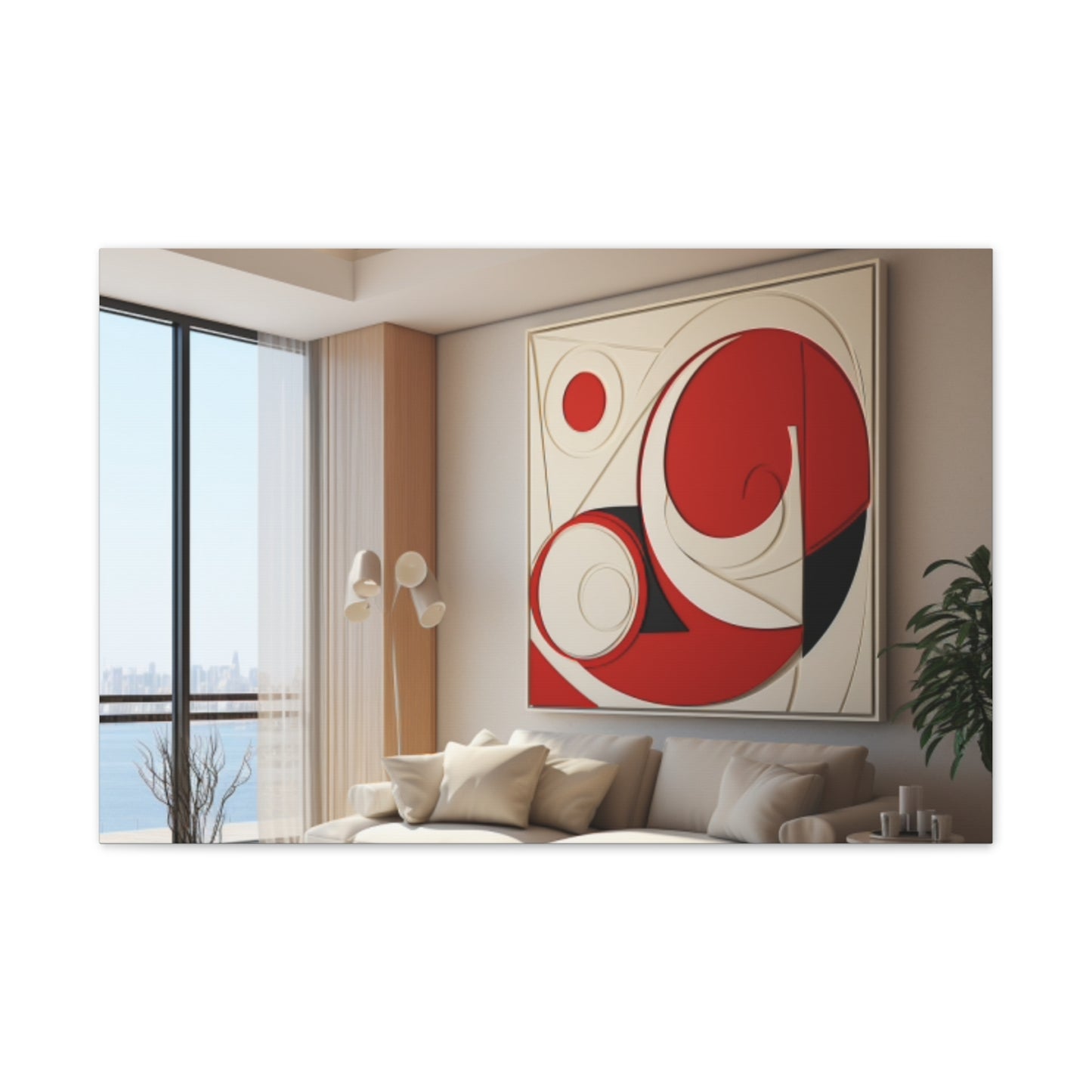 Crimson Elegance: A Symphony of Sophistication Canvas Print