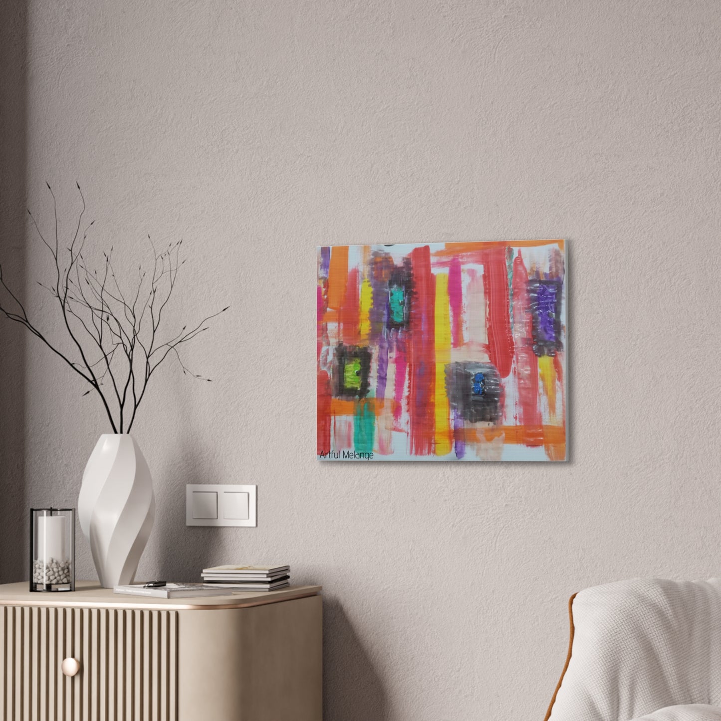 Primary Elegance: A Symphony of Sophistication Canvas Print