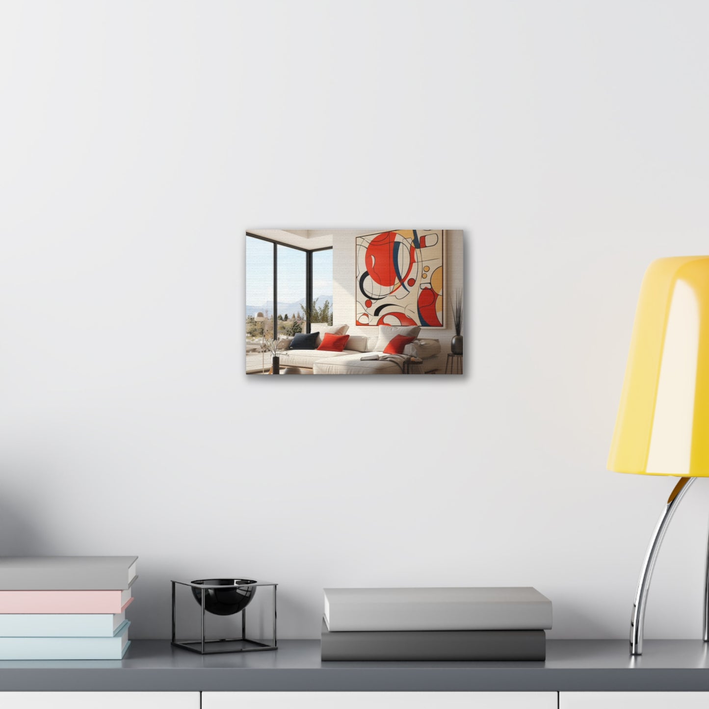 Crimson Elegance: A Symphony of Sophistication Canvas Print