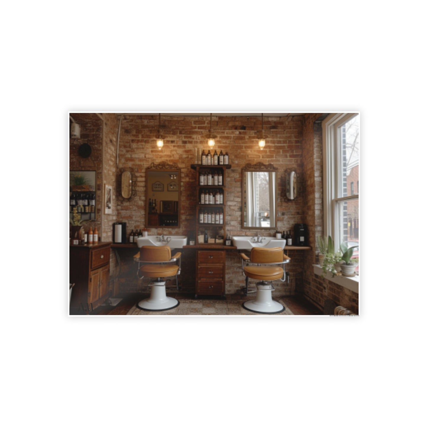 Black Hair Salon Interiors: Poster Prints Celebrating Style