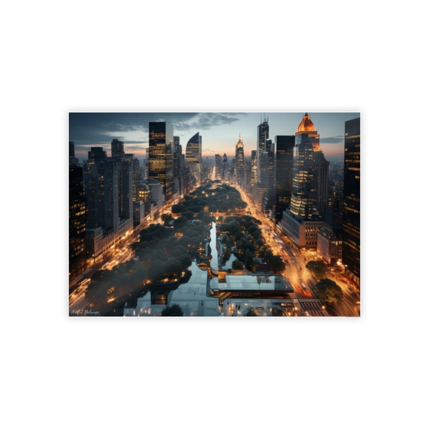 Skyline Vista: Hyper-Realistic 3D Cityscape Posters