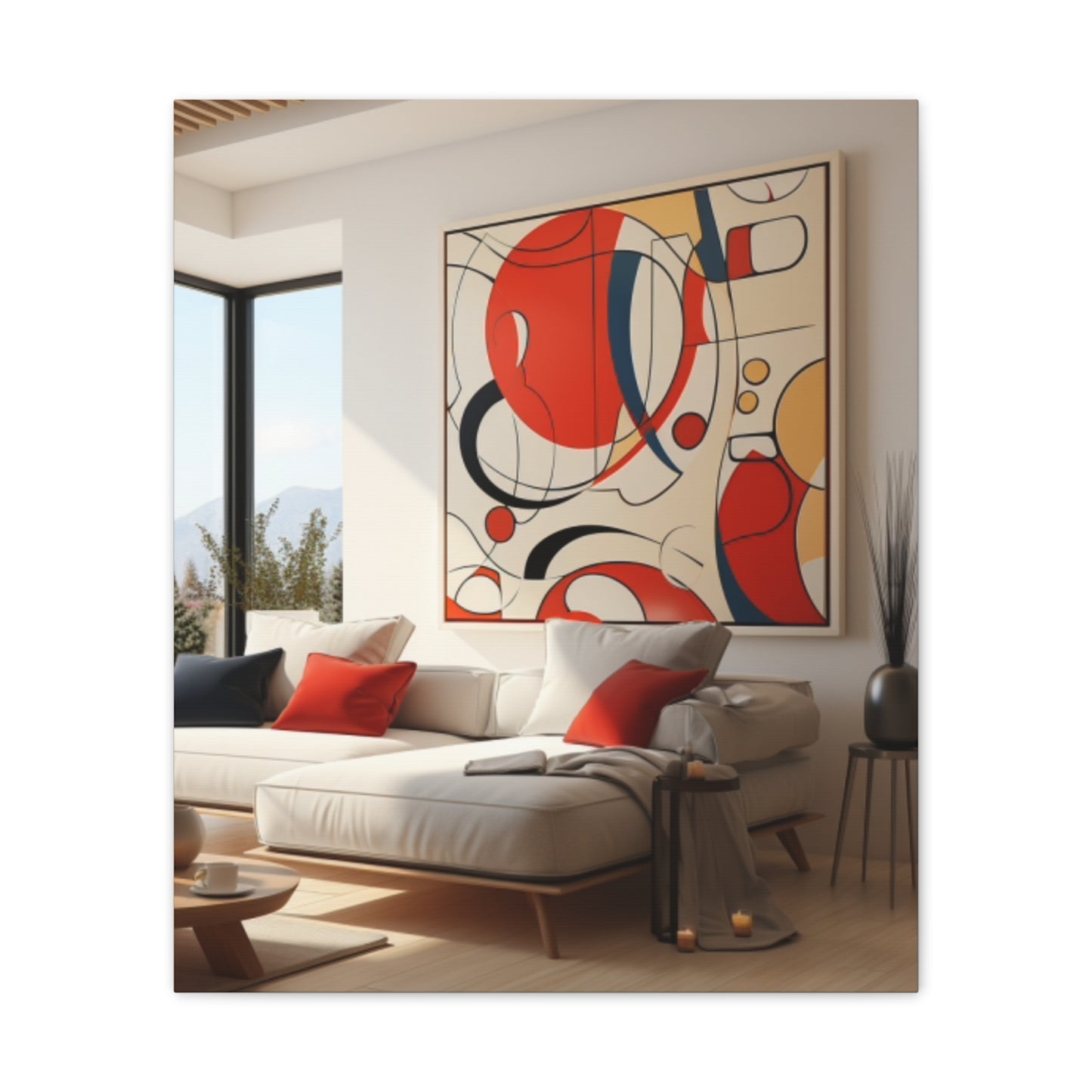 Crimson Elegance: A Symphony of Sophistication Canvas Print