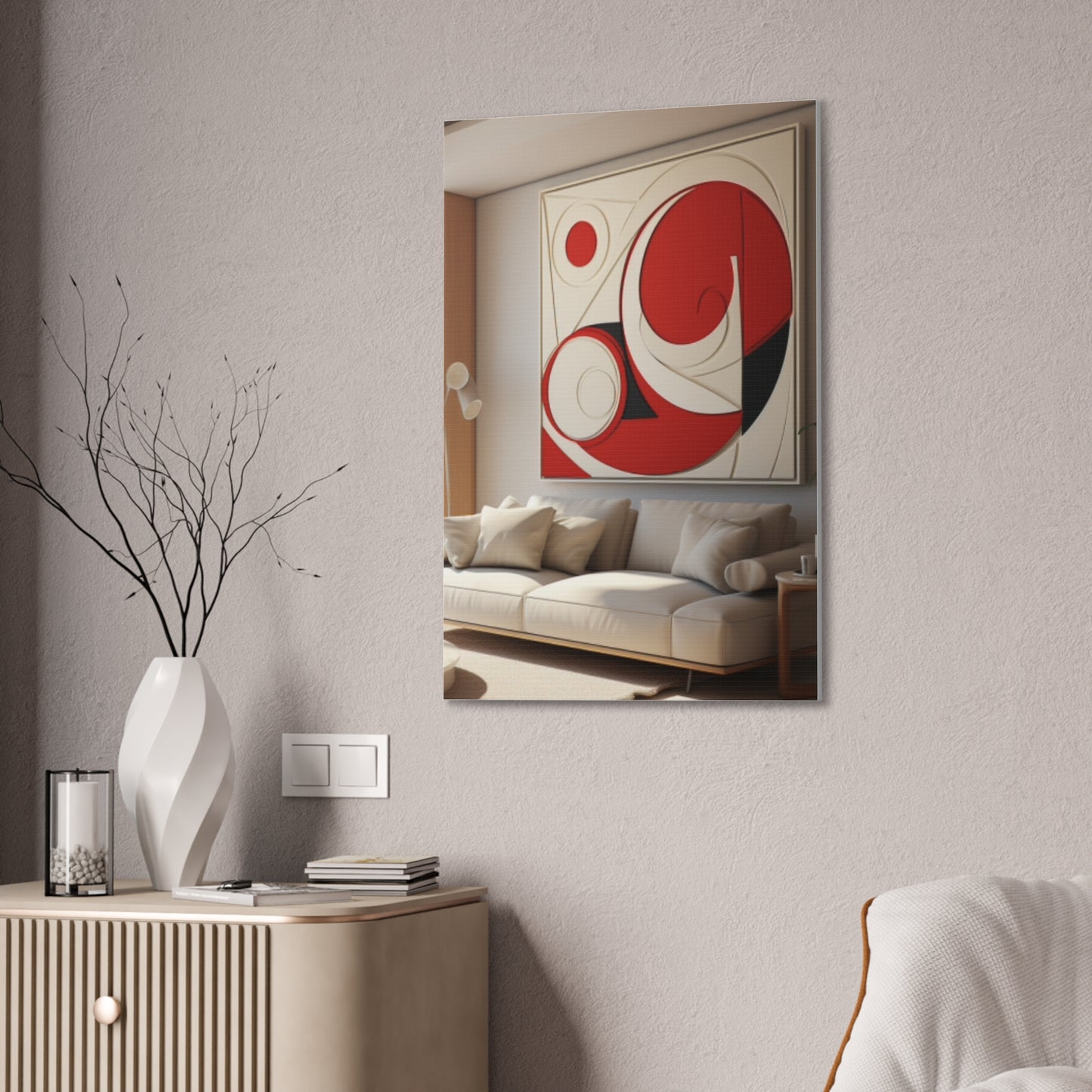 Crimson Elegance: A Symphony of Sophistication Canvas Print