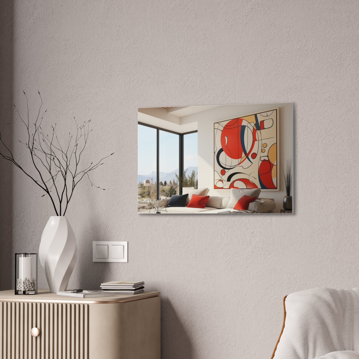 Crimson Elegance: A Symphony of Sophistication Canvas Print