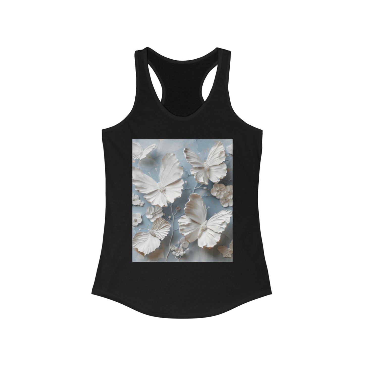 Flutter & Flow | Women's Razorback White T-Shirts with Artistic Butterflies 4