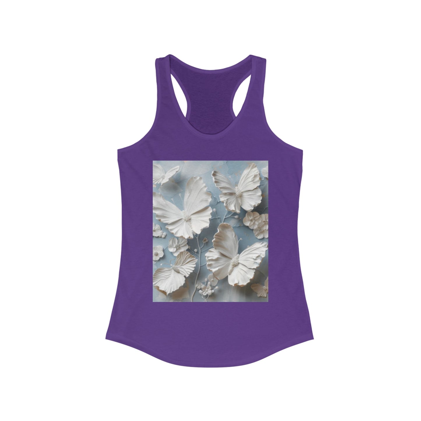 Flutter & Flow | Women's Razorback White T-Shirts with Artistic Butterflies 4