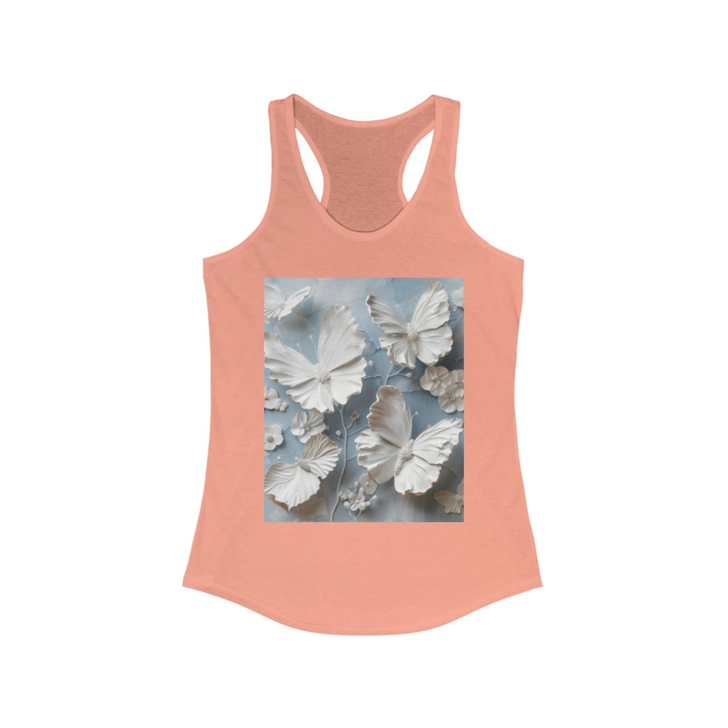 Flutter & Flow | Women's Razorback White T-Shirts with Artistic Butterflies 4