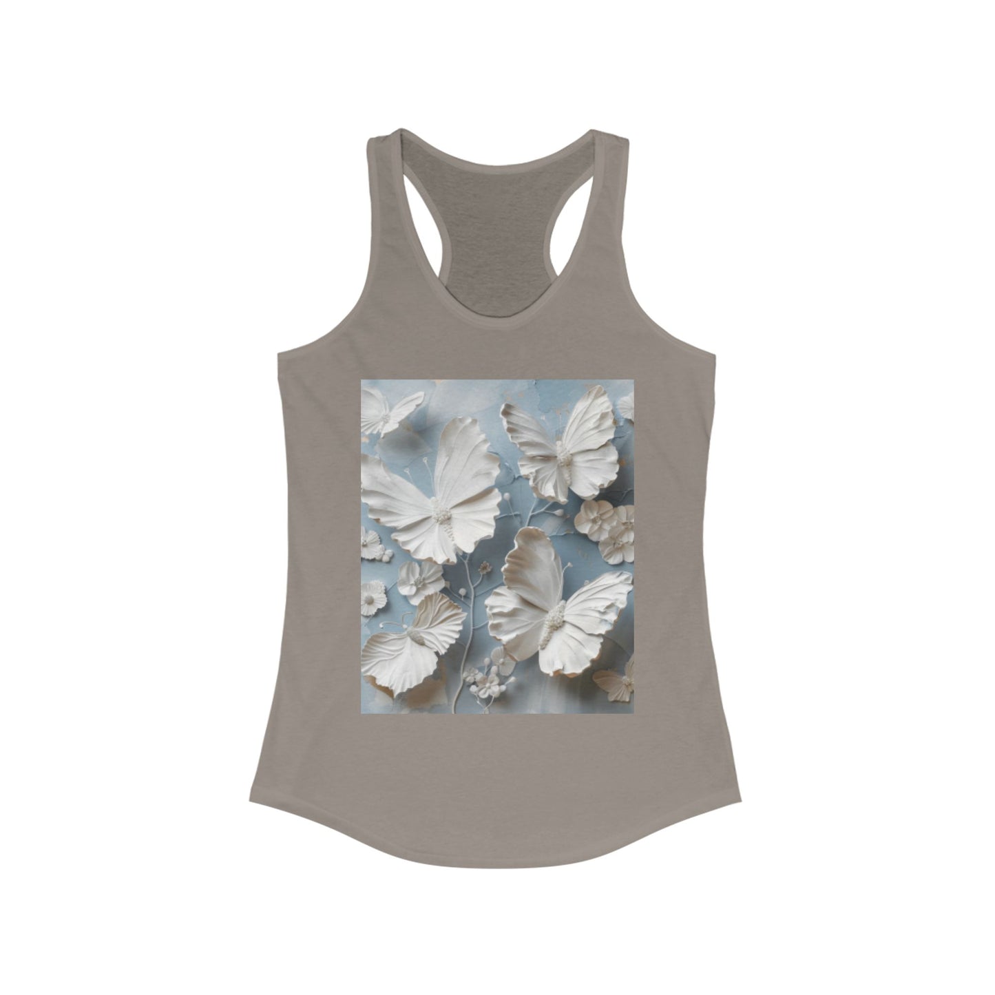 Flutter & Flow | Women's Razorback White T-Shirts with Artistic Butterflies 4