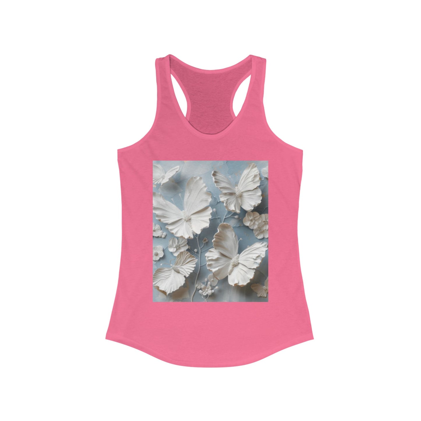 Flutter & Flow | Women's Razorback White T-Shirts with Artistic Butterflies 4