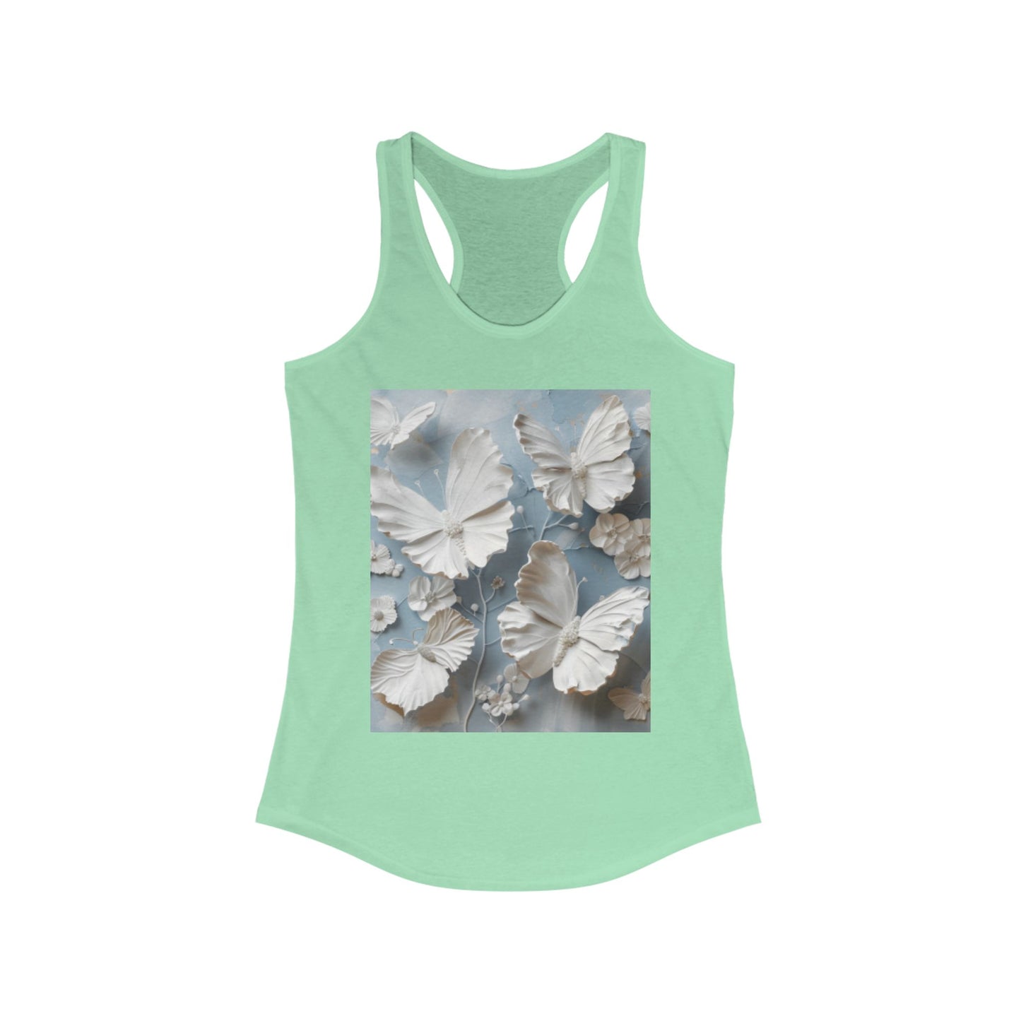 Flutter & Flow | Women's Razorback White T-Shirts with Artistic Butterflies 4