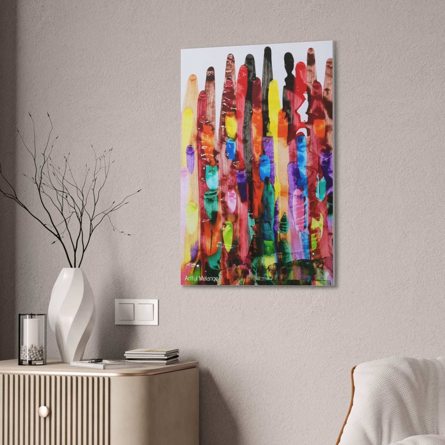 Primary Elegance: A Symphony of Sophistication Canvas Print