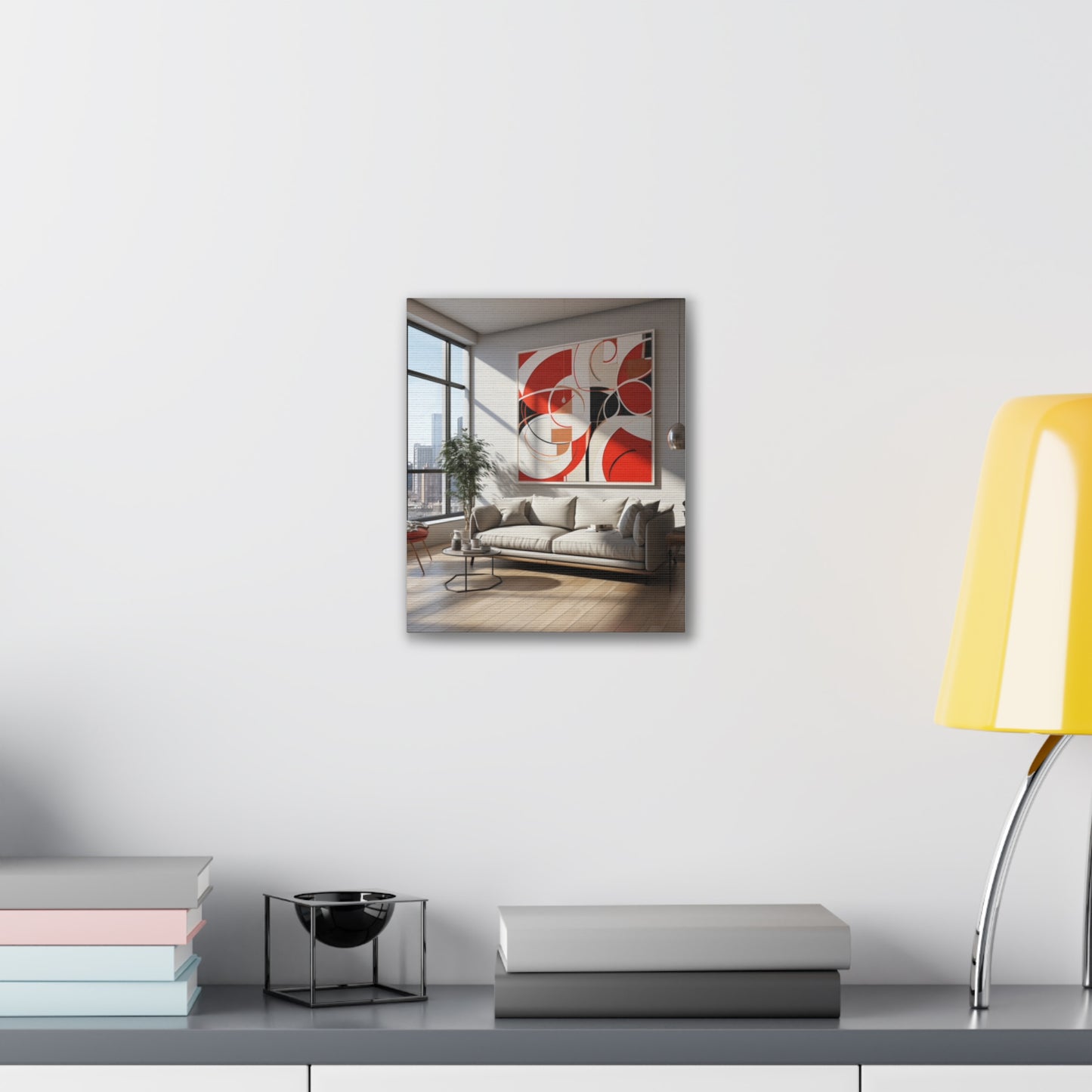 Crimson Elegance: A Symphony of Sophistication Canvas Print