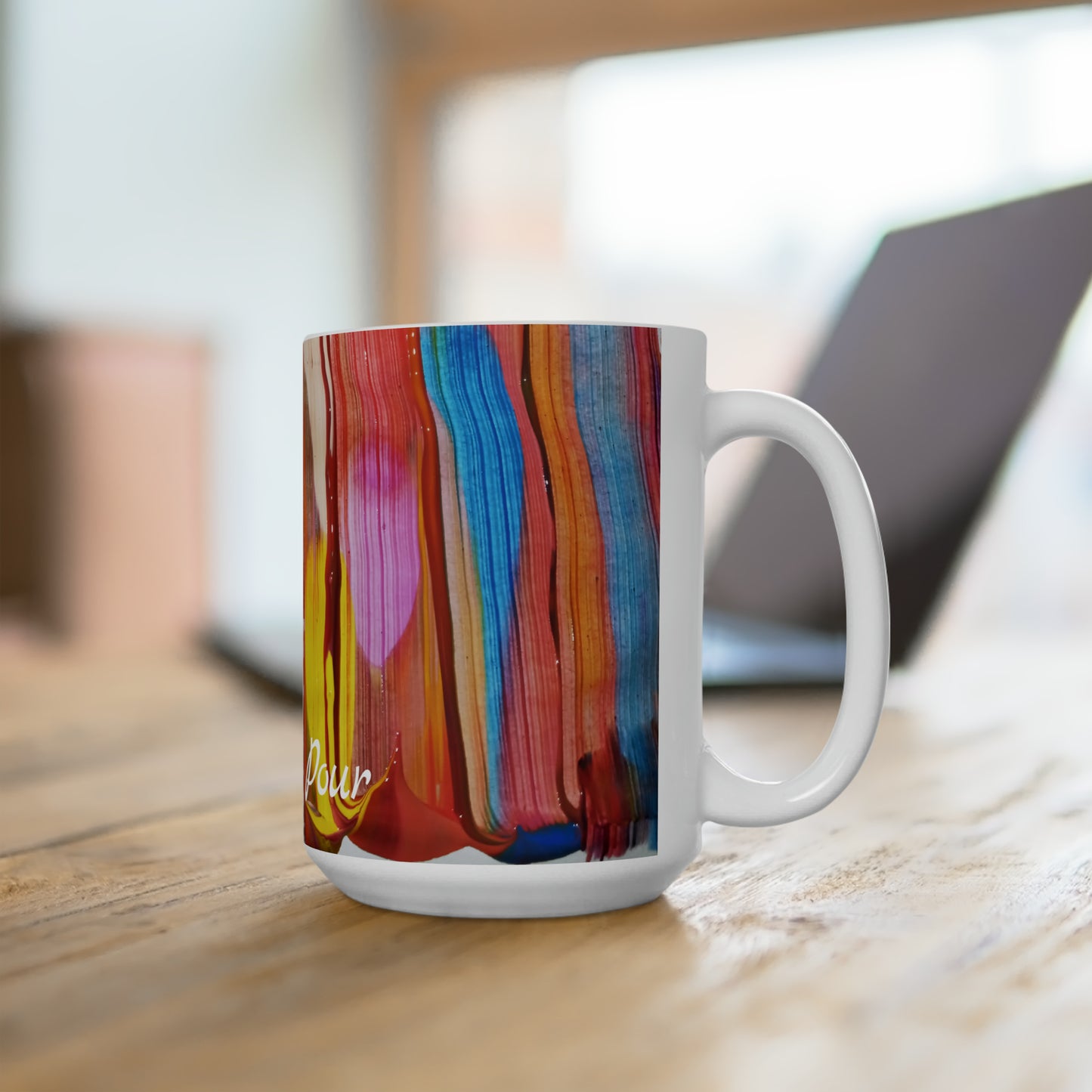 Artsy Pour Ceramic Mug 15oz