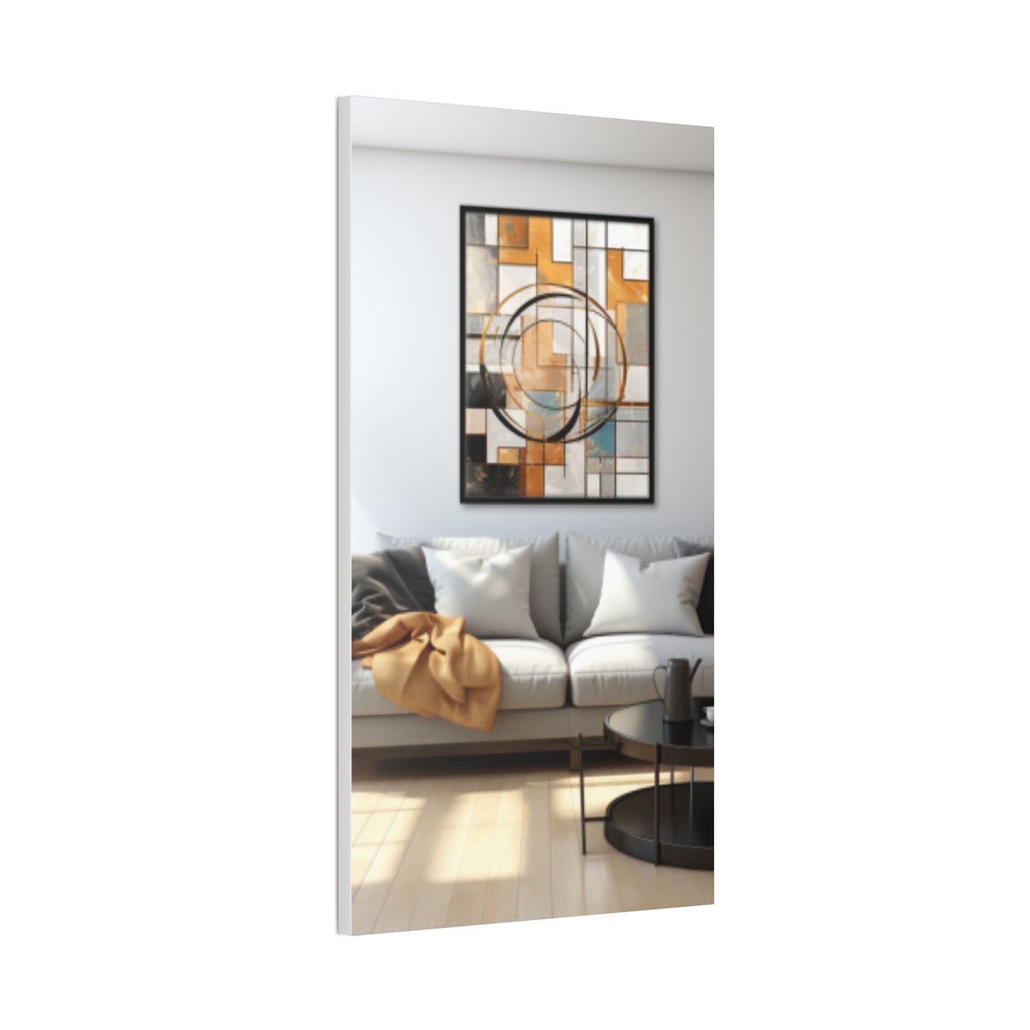 Gold and Black Elegance: A Symphony of Sophistication Canvas Print