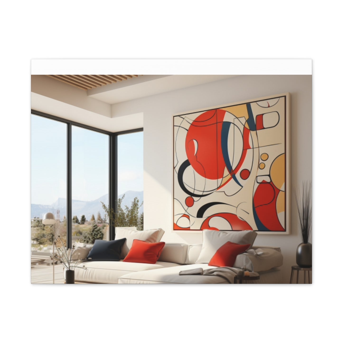 Crimson Elegance: A Symphony of Sophistication Canvas Print