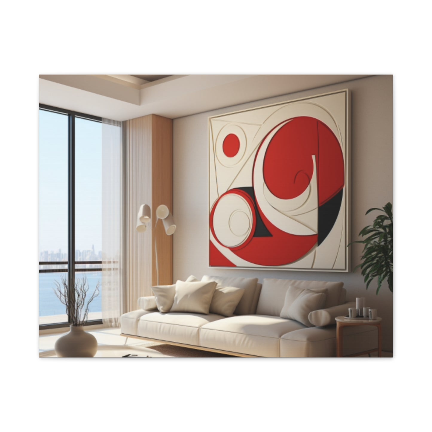 Crimson Elegance: A Symphony of Sophistication Canvas Print