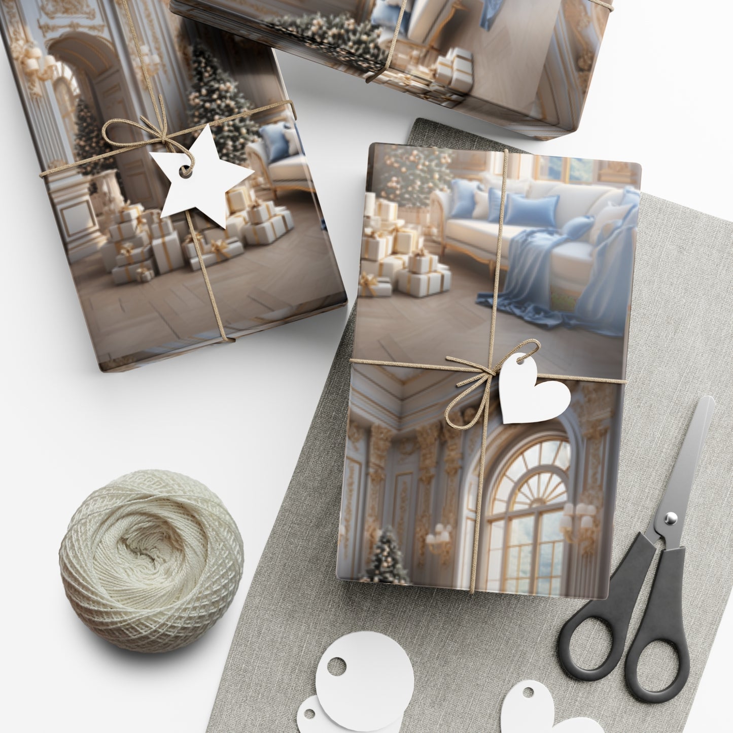 Ornate Era Holiday Wrapping Paper - Elevate Your Gifts with Sophisticated Style