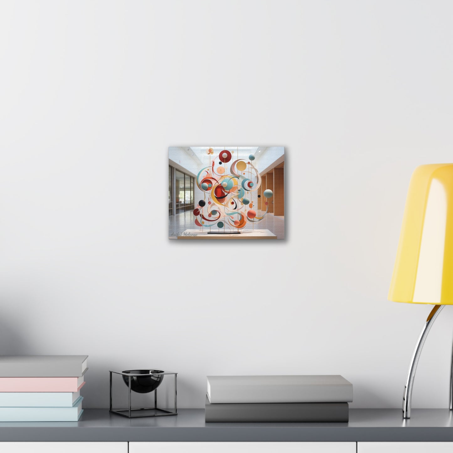 Harmony in Cyan and Peach- Graphic Print