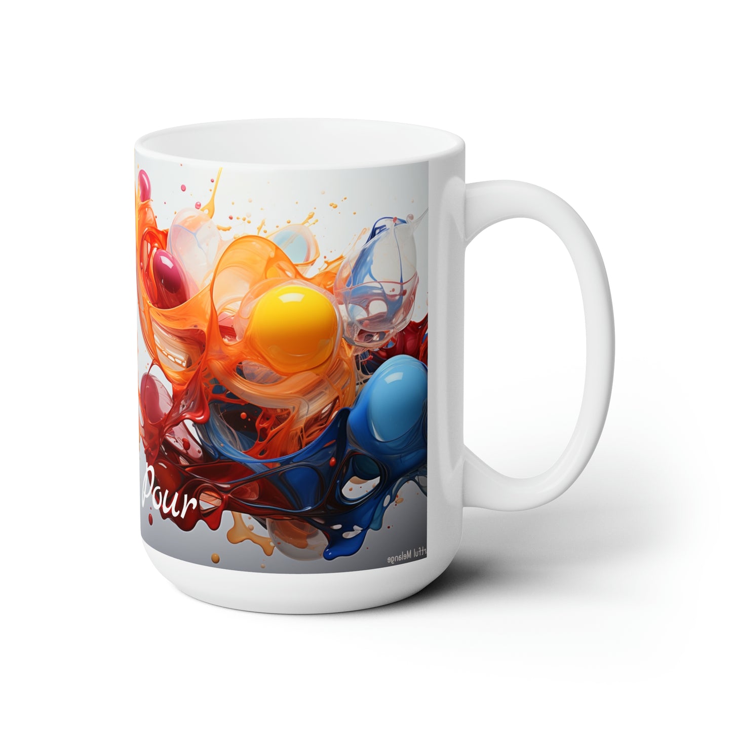 Artsy Pour Ceramic Mug 15oz