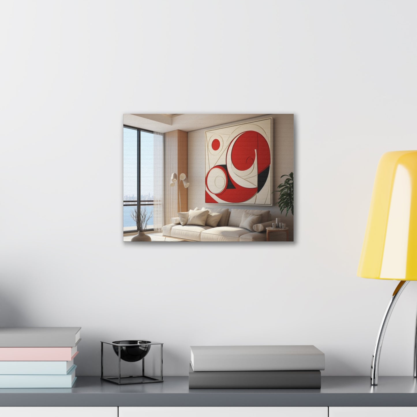 Crimson Elegance: A Symphony of Sophistication Canvas Print