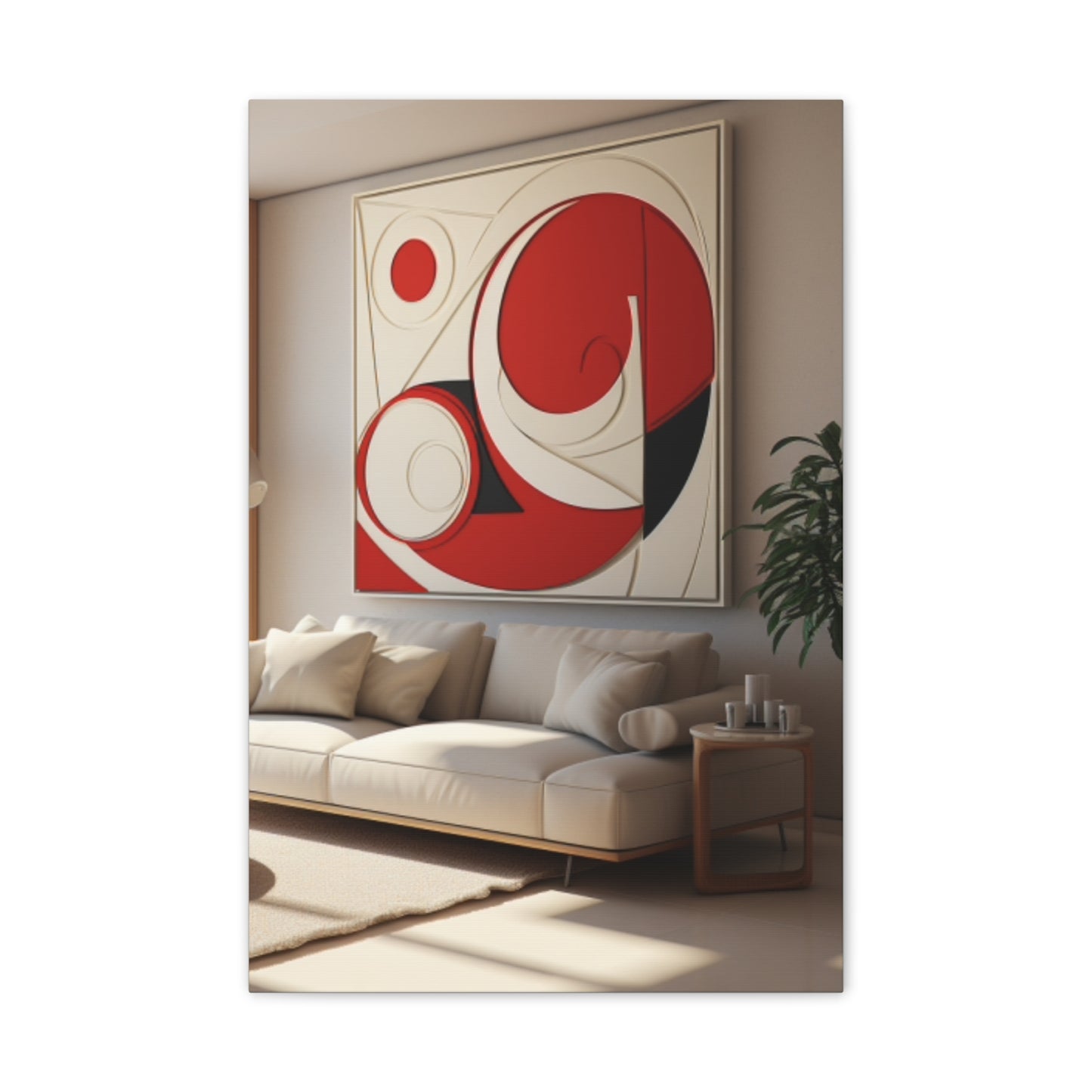 Crimson Elegance: A Symphony of Sophistication Canvas Print