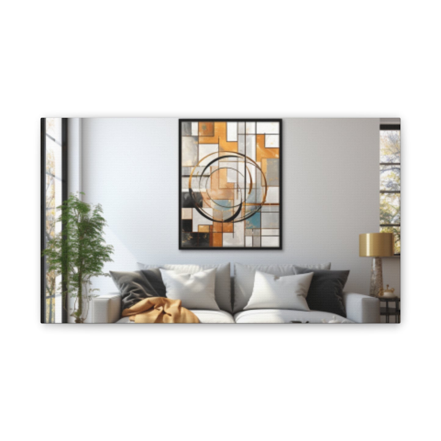Gold and Black Elegance: A Symphony of Sophistication Canvas Print