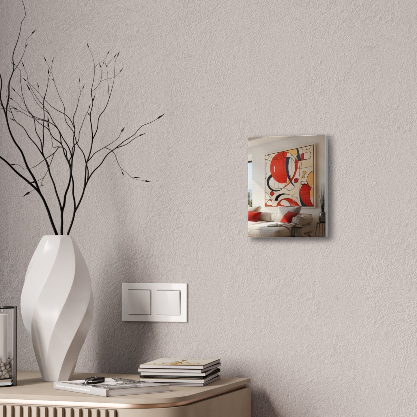 Crimson Elegance: A Symphony of Sophistication Canvas Print