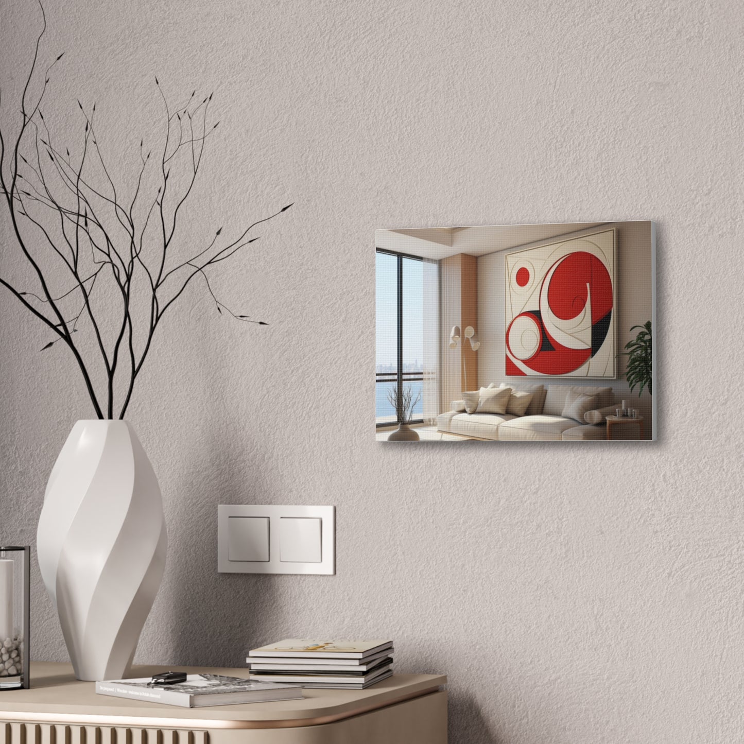 Crimson Elegance: A Symphony of Sophistication Canvas Print