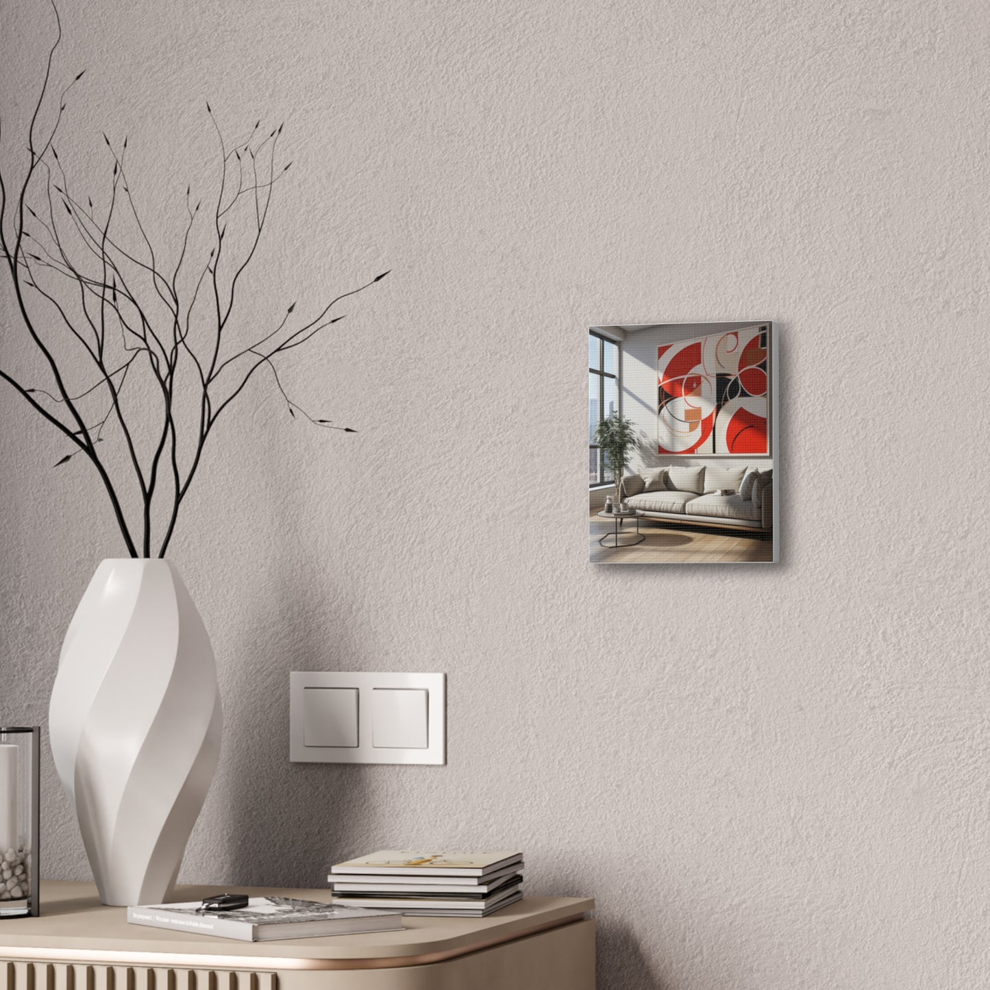 Crimson Elegance: A Symphony of Sophistication Canvas Print