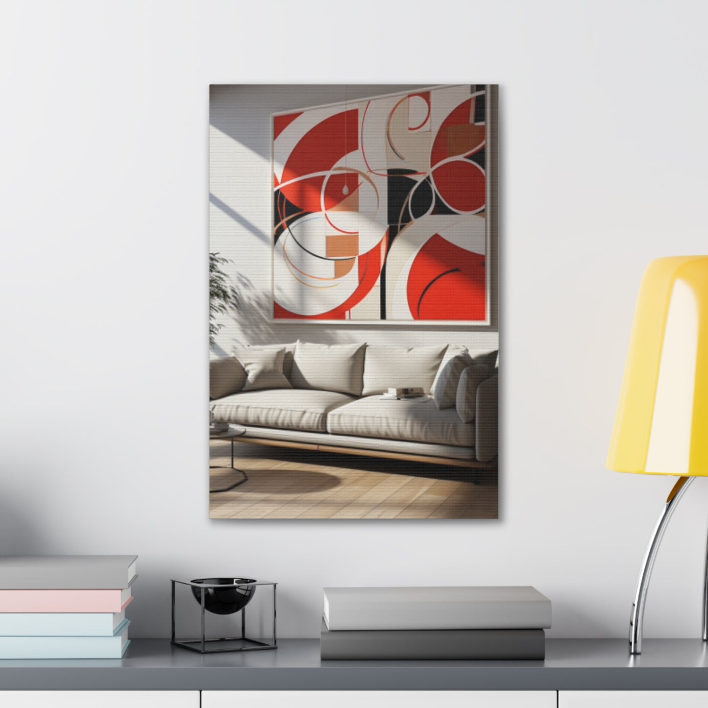 Crimson Elegance: A Symphony of Sophistication Canvas Print