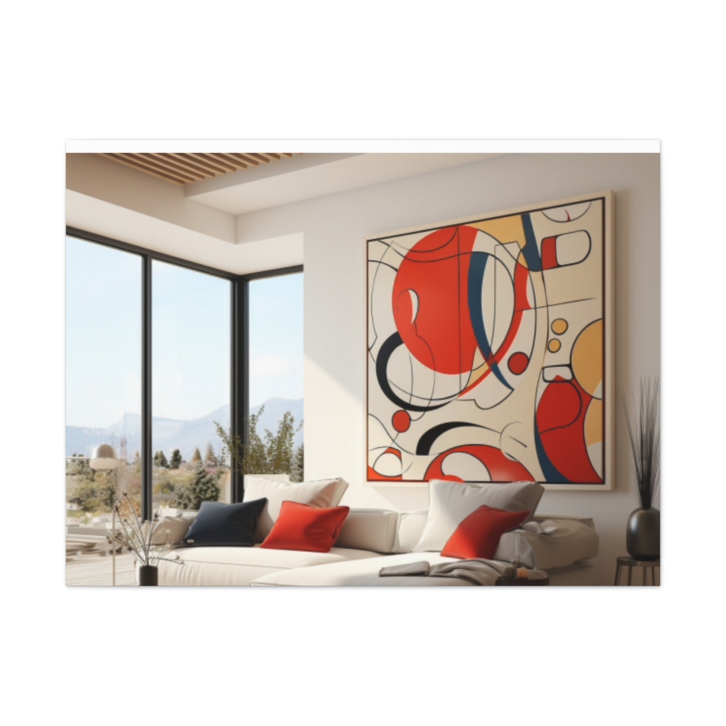 Crimson Elegance: A Symphony of Sophistication Canvas Print