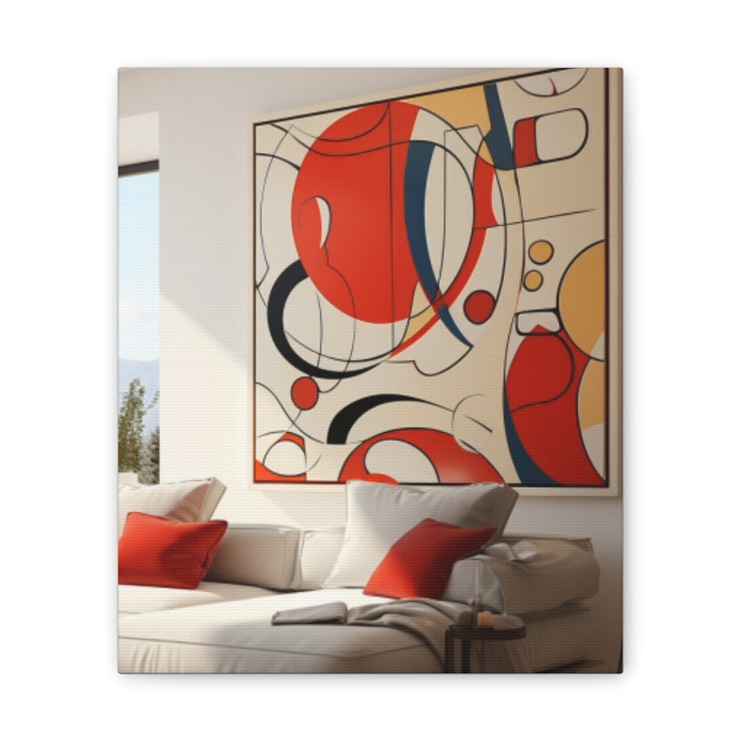 Crimson Elegance: A Symphony of Sophistication Canvas Print