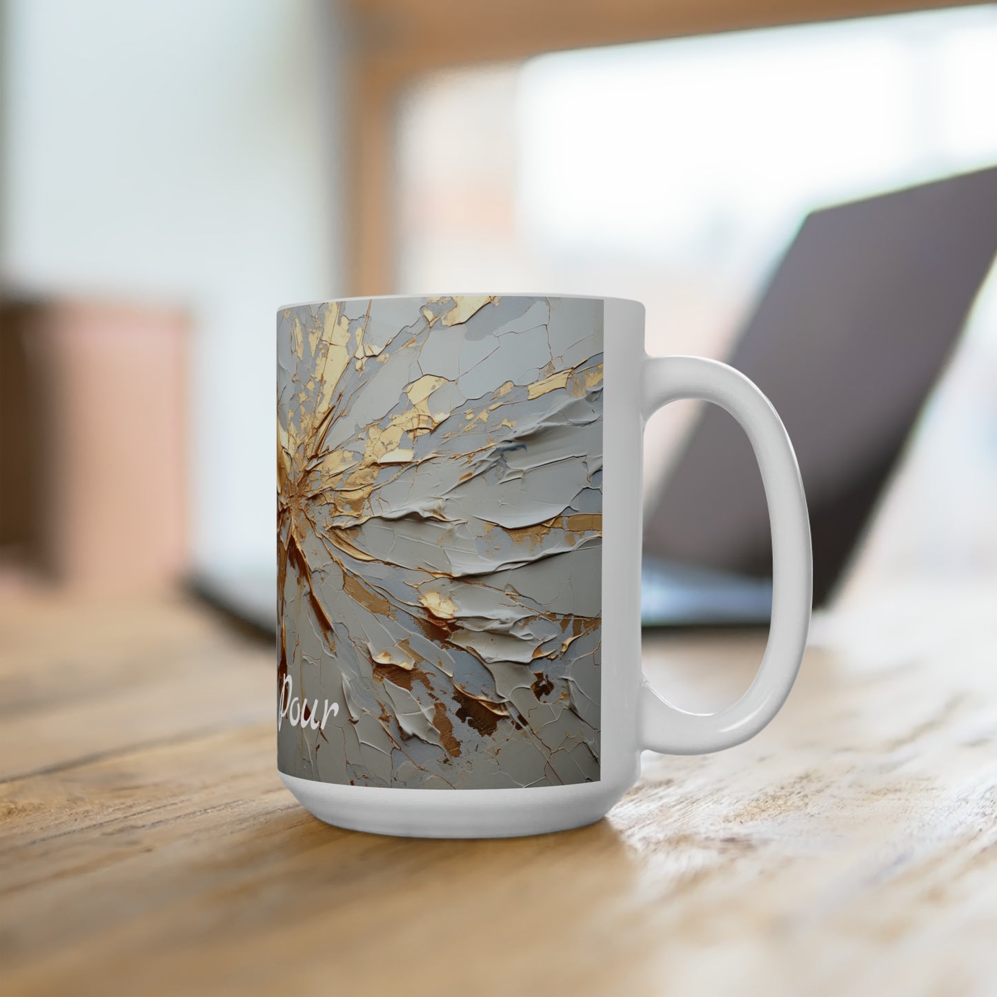Artsy Pour Ceramic Mug 15oz