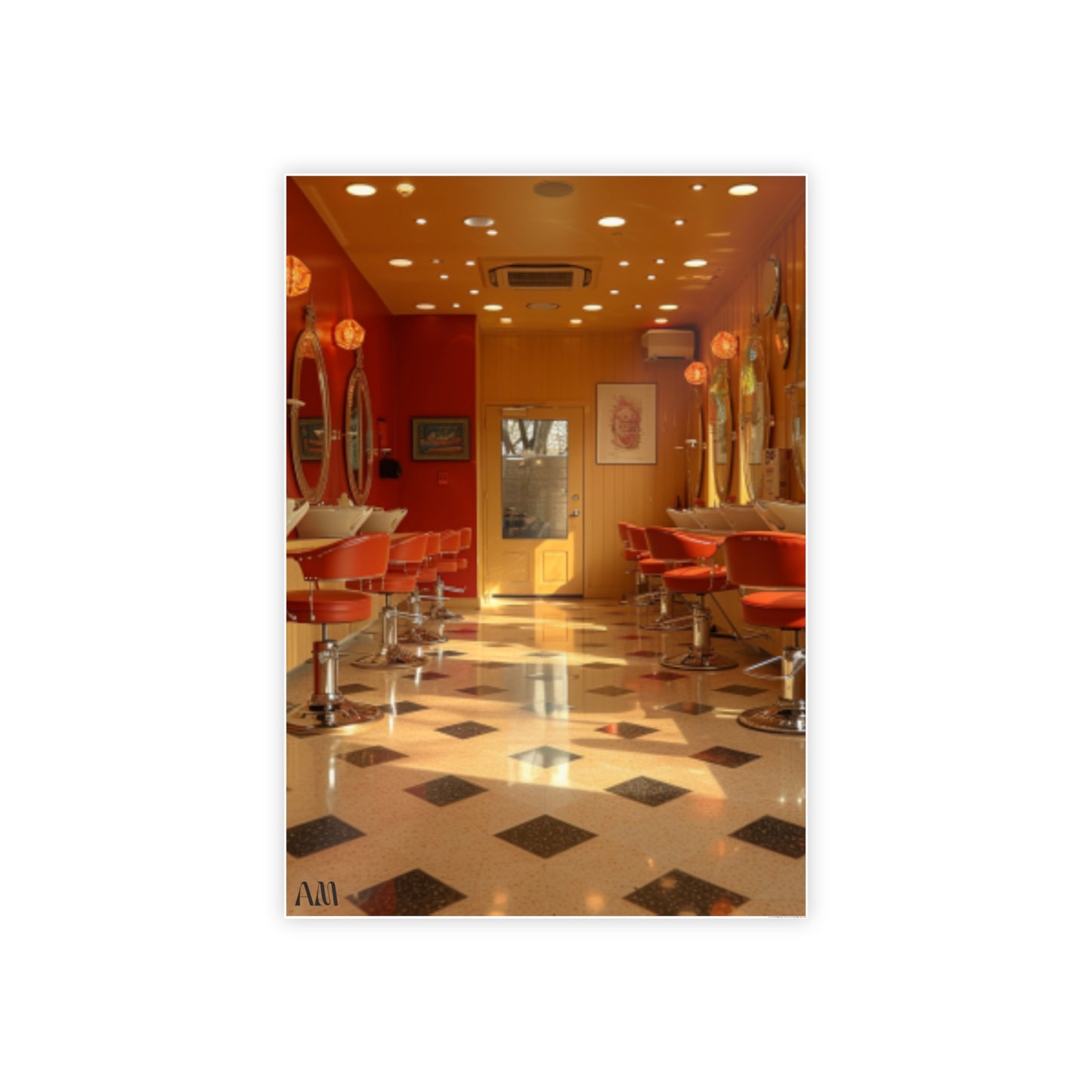 Black Hair Salon Interiors: Poster Prints Celebrating Style