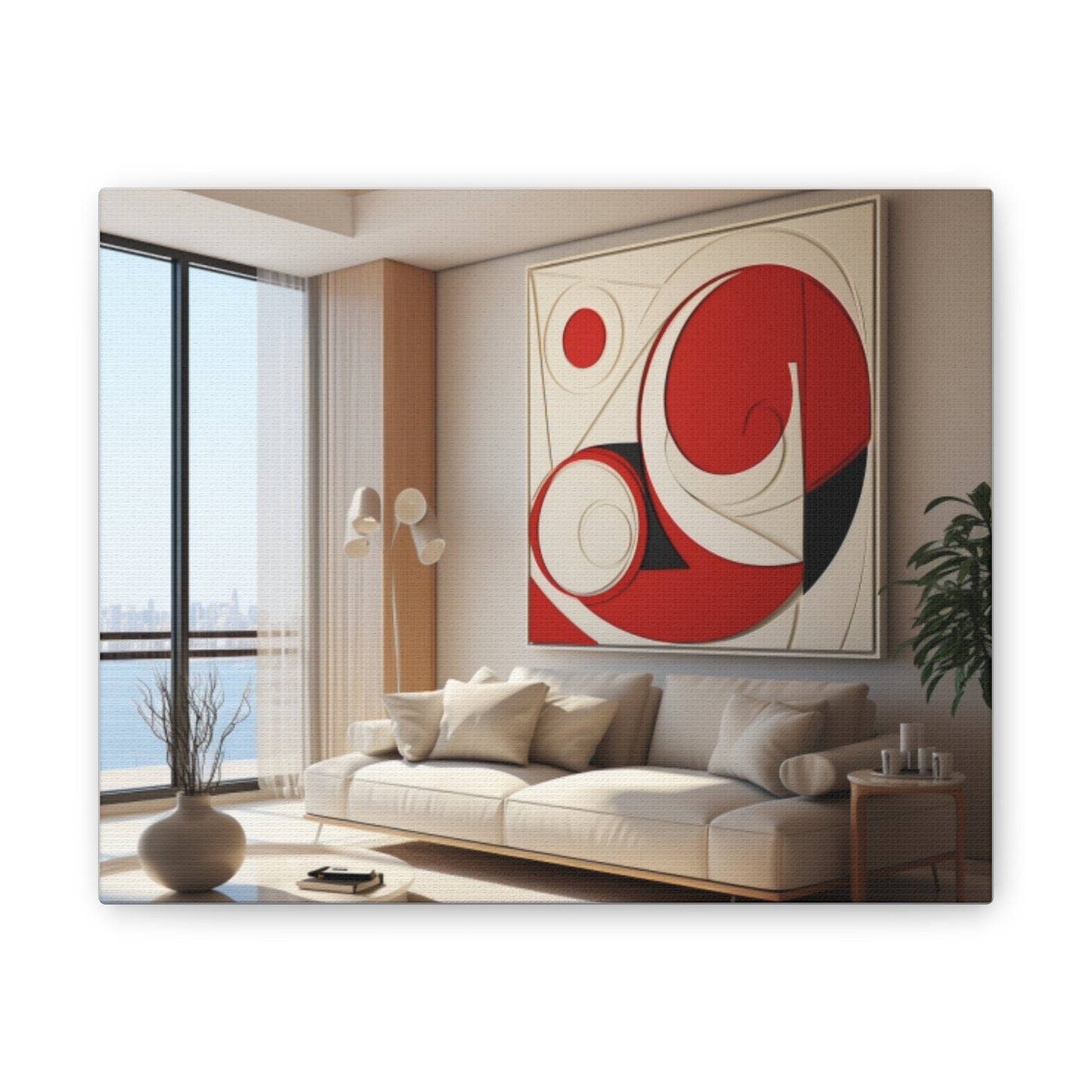Crimson Elegance: A Symphony of Sophistication Canvas Print