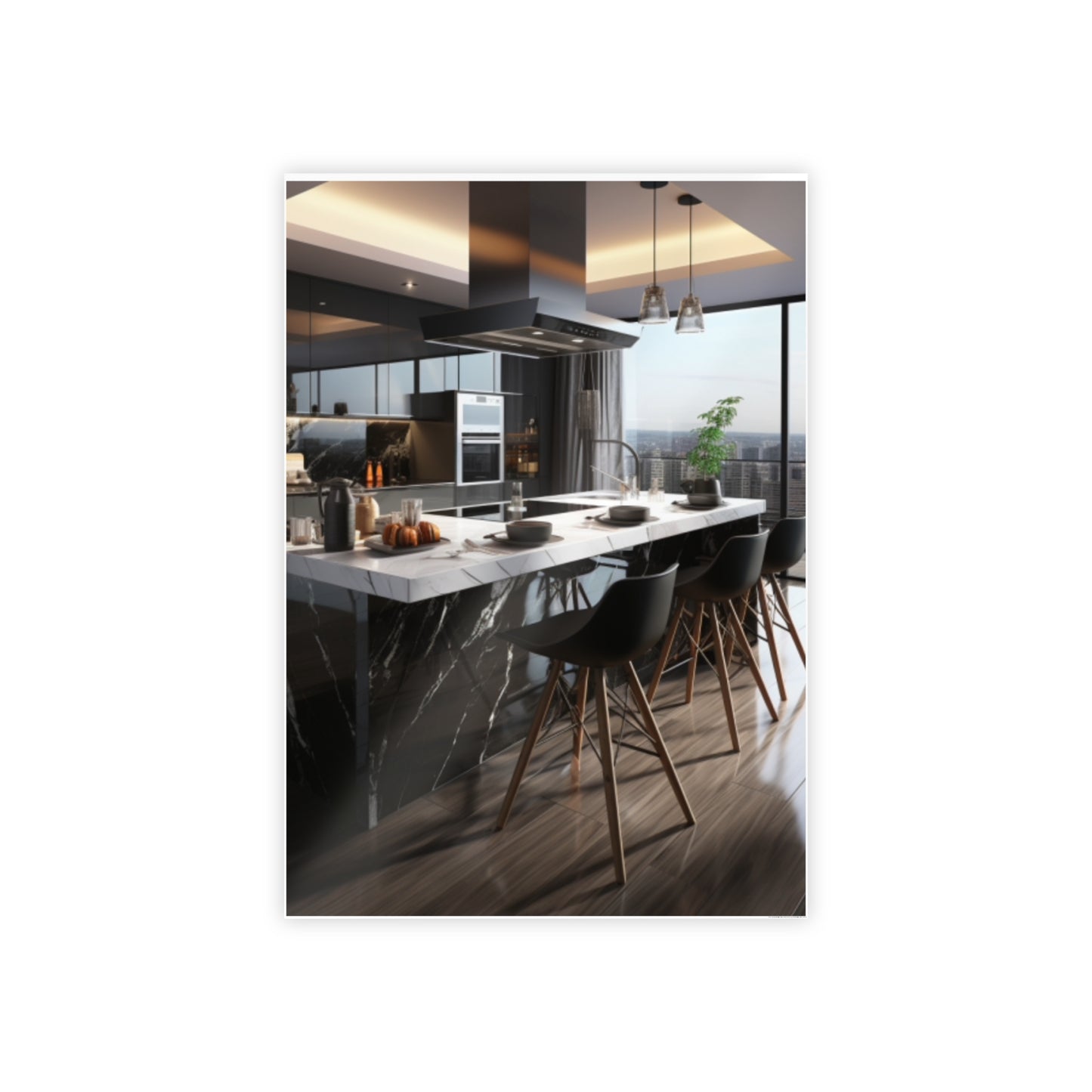 High-End Modern Kitchen Poster