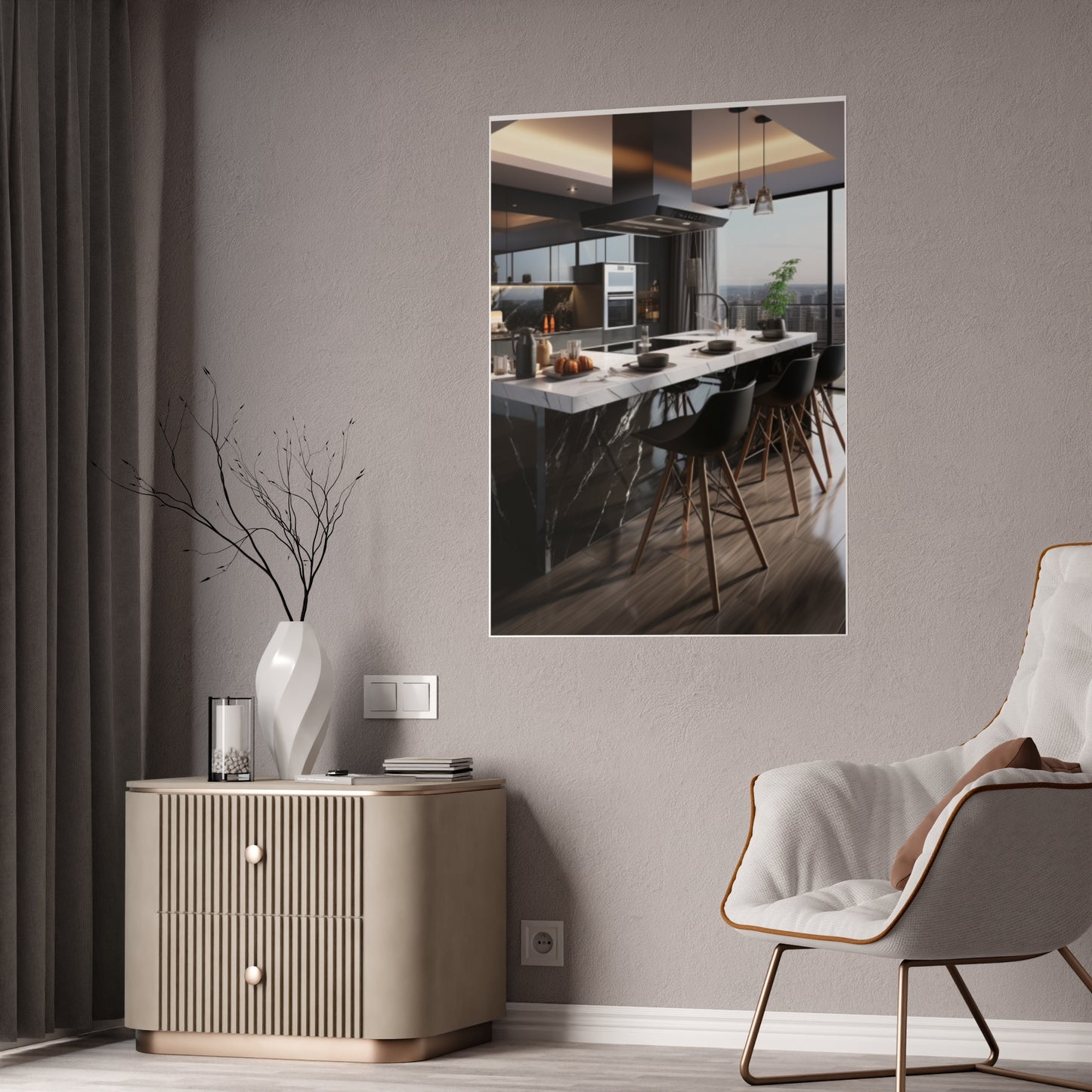 High-End Modern Kitchen Poster