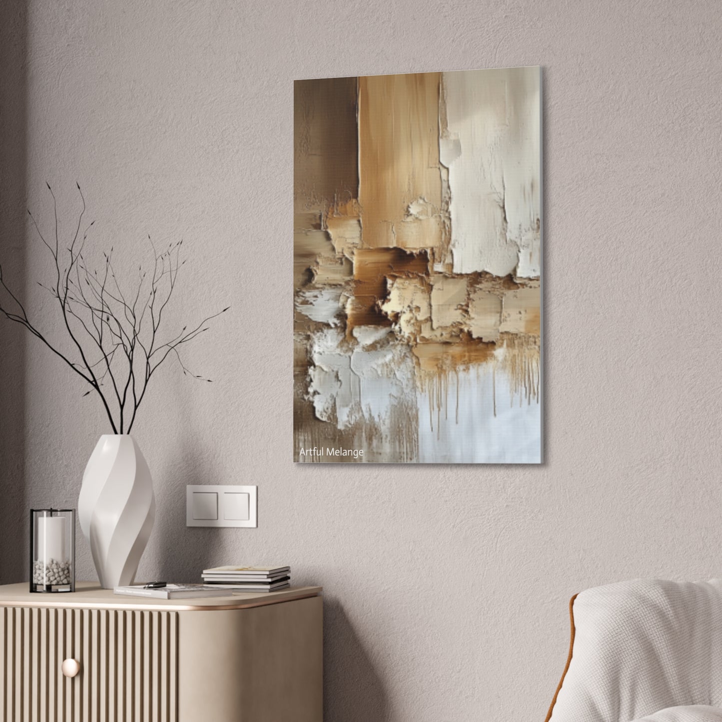 Acrylic Abstract Canvas Print - Richly Textured Artistry