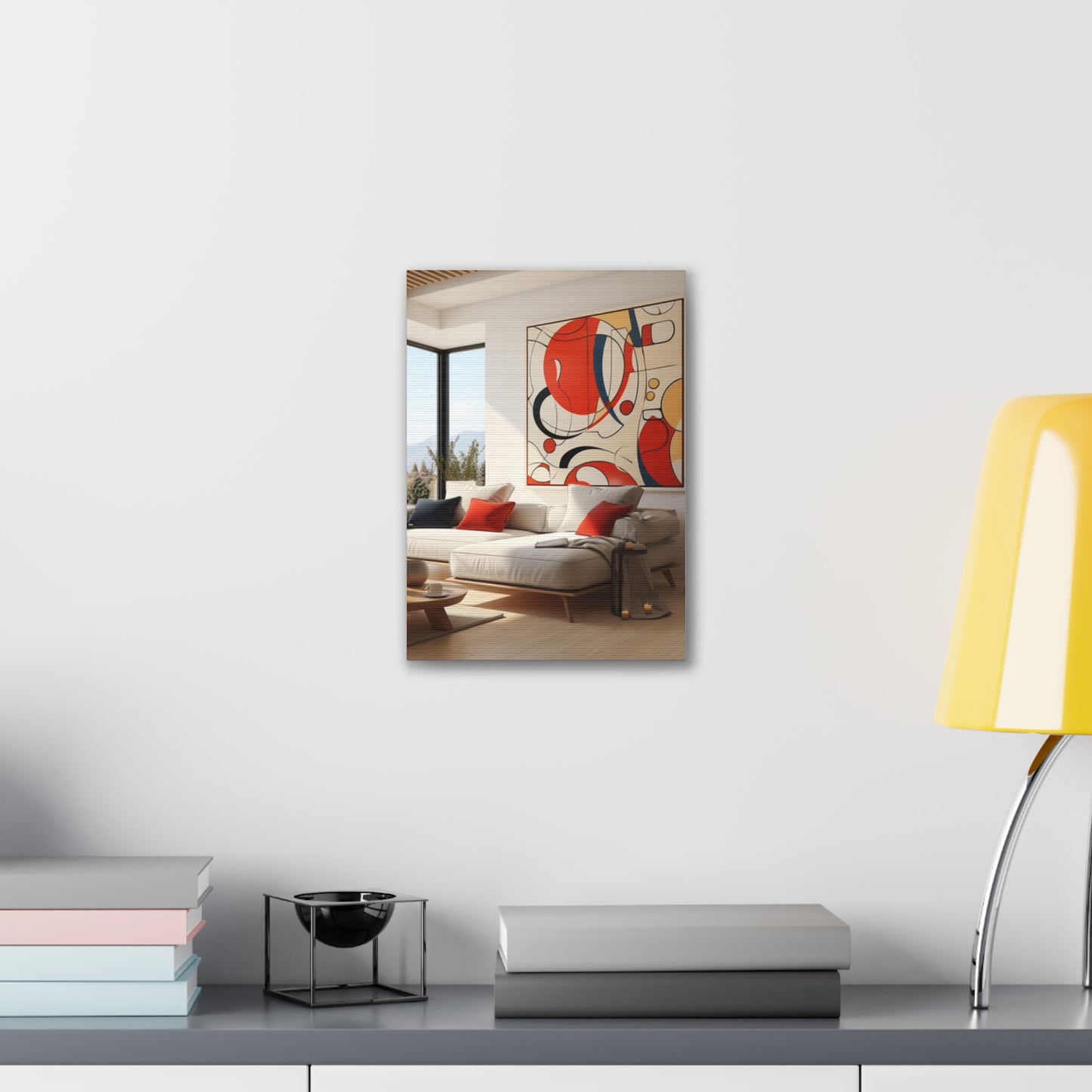 Crimson Elegance: A Symphony of Sophistication Canvas Print