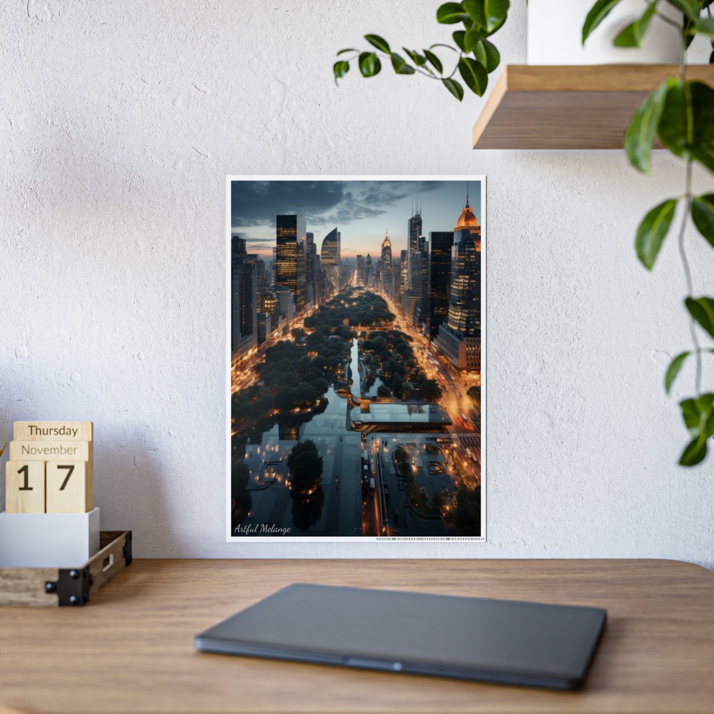 Skyline Vista: Hyper-Realistic 3D Cityscape Posters