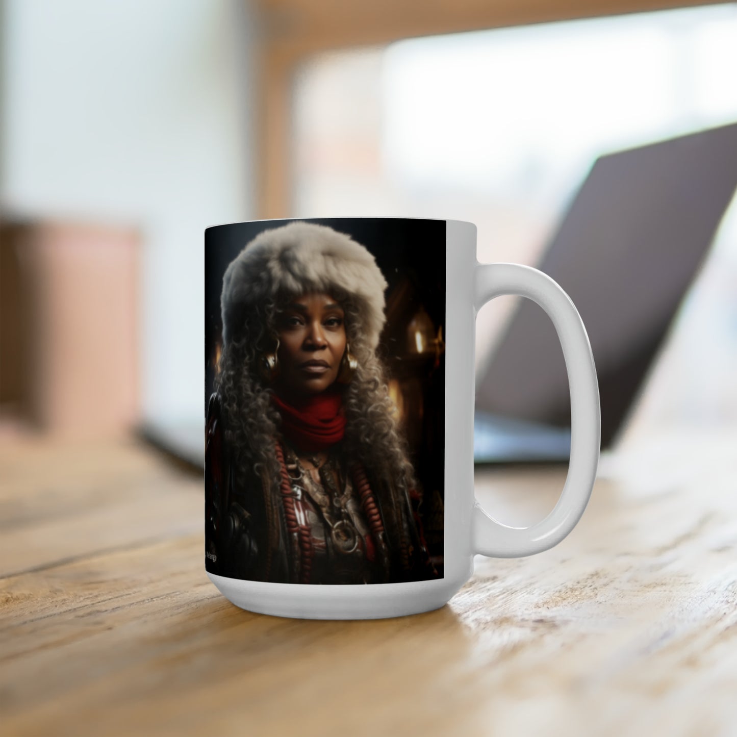 Queen Claus White Ceramic Holiday Mug 15oz