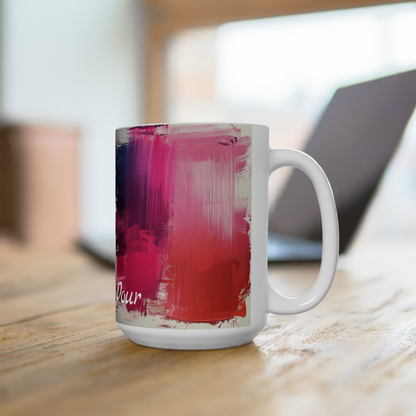 Artsy Pour Ceramic Mug 15oz