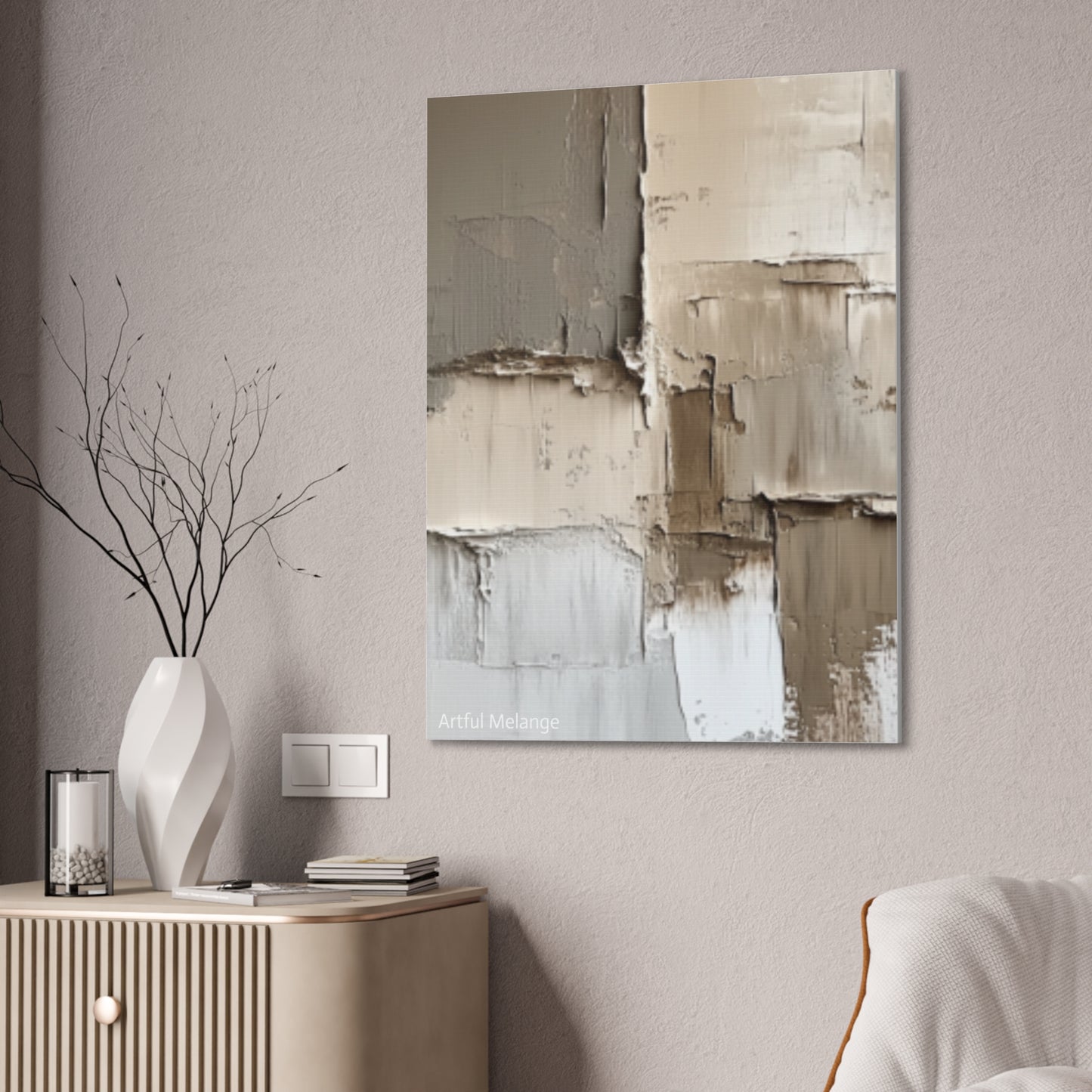 Acrylic Abstract Canvas Print - Richly Textured Artistry