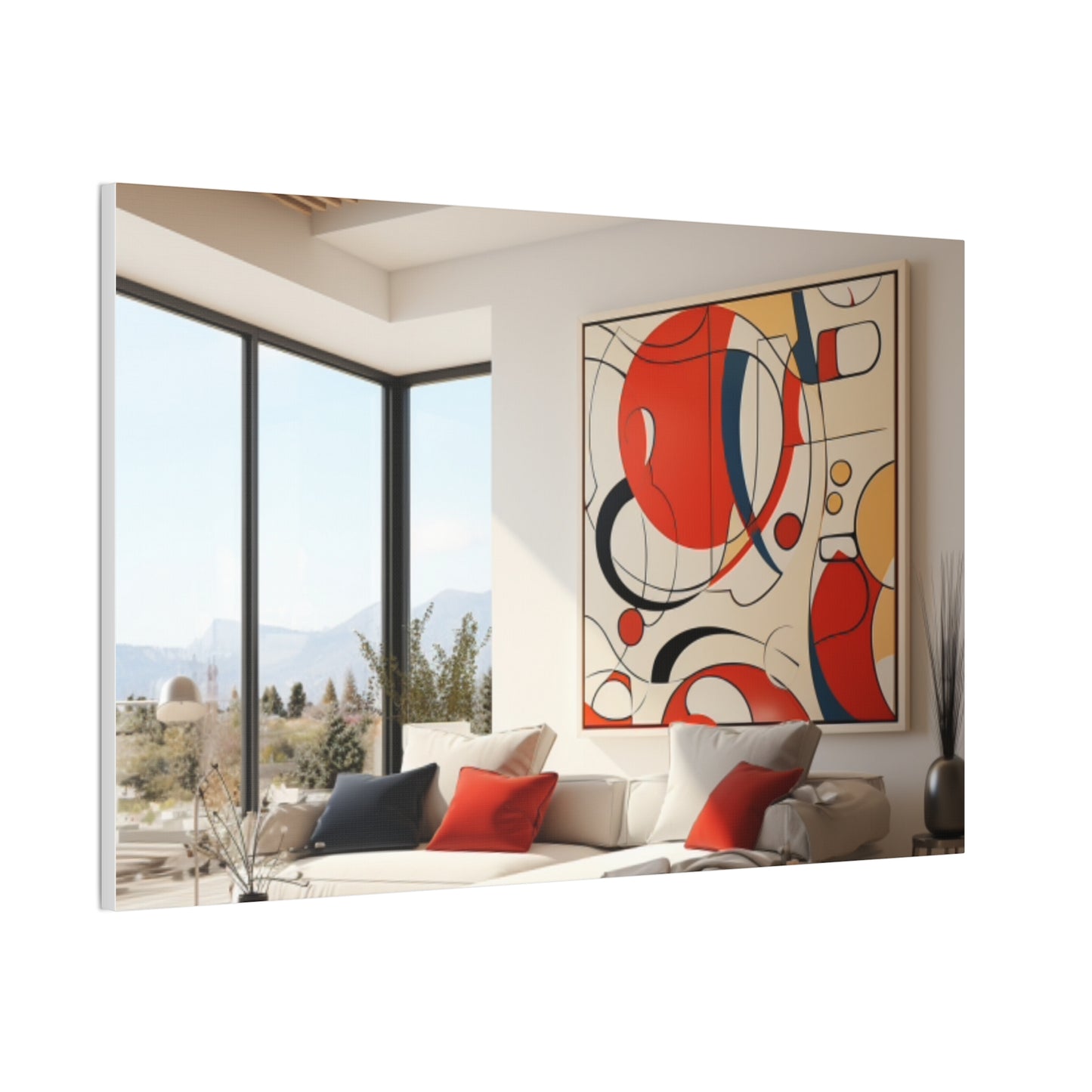 Crimson Elegance: A Symphony of Sophistication Canvas Print