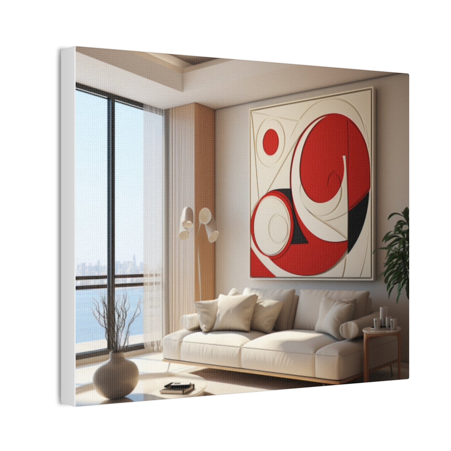 Crimson Elegance: A Symphony of Sophistication Canvas Print