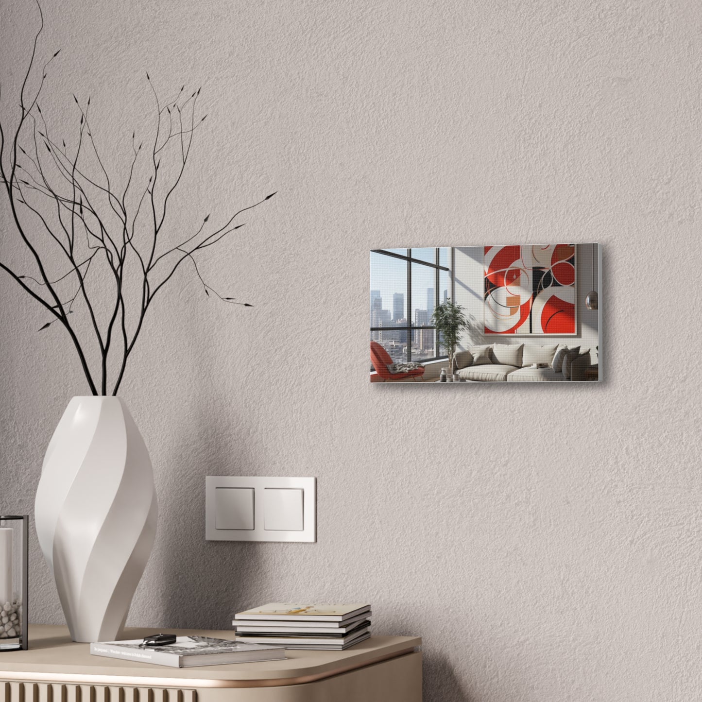 Crimson Elegance: A Symphony of Sophistication Canvas Print